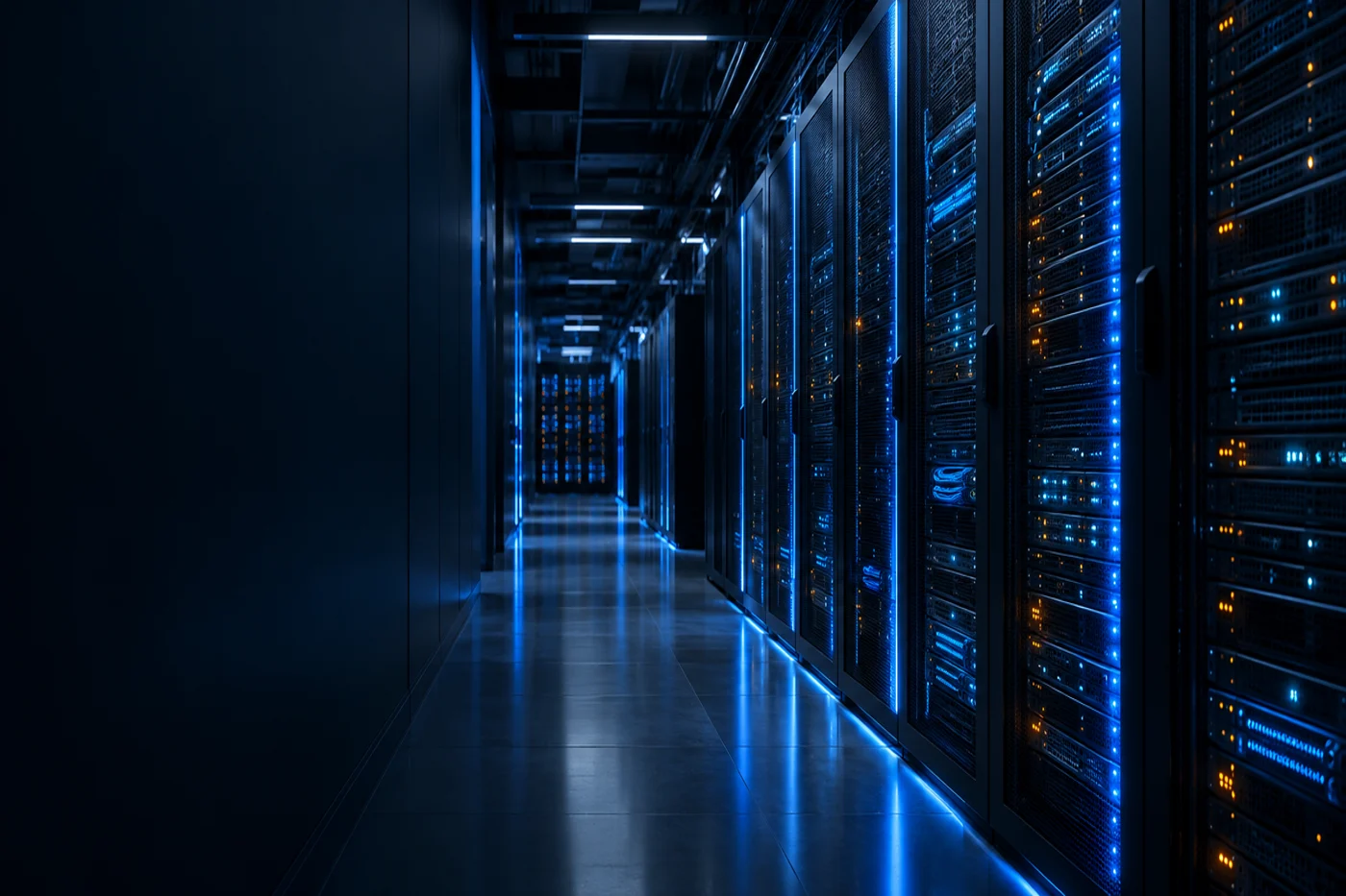 Baies de serveurs et infrastructure informatique